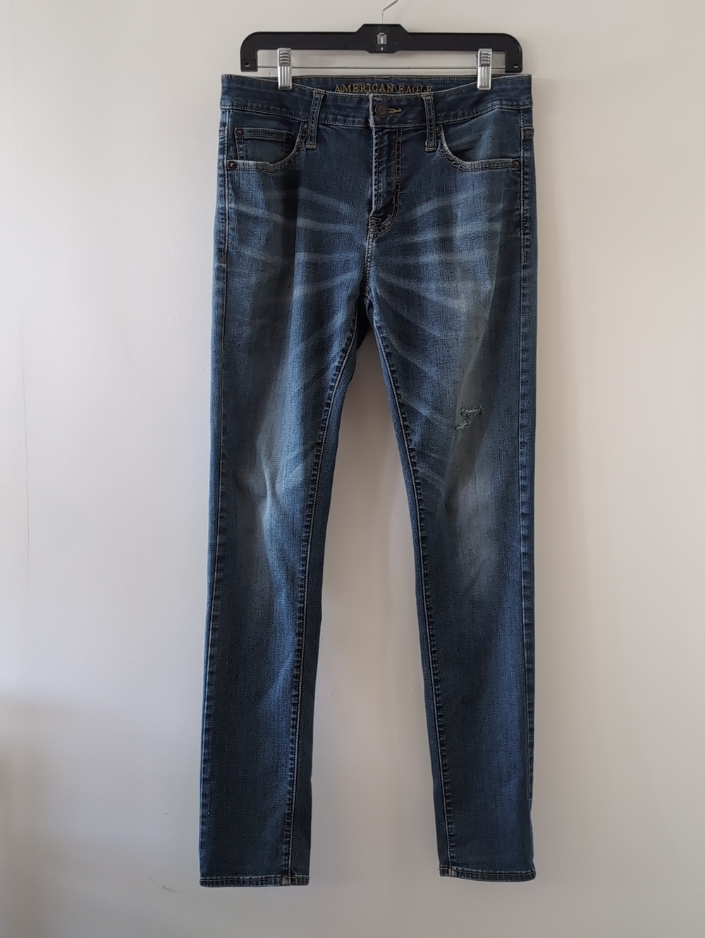 American Eagle Outfitters Extreme Flex Blue Skinny Jeans Size 32 x 34